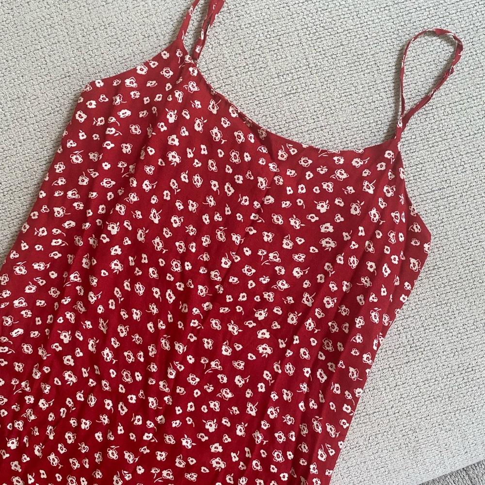 Reformation Mini Dress in Red Floral